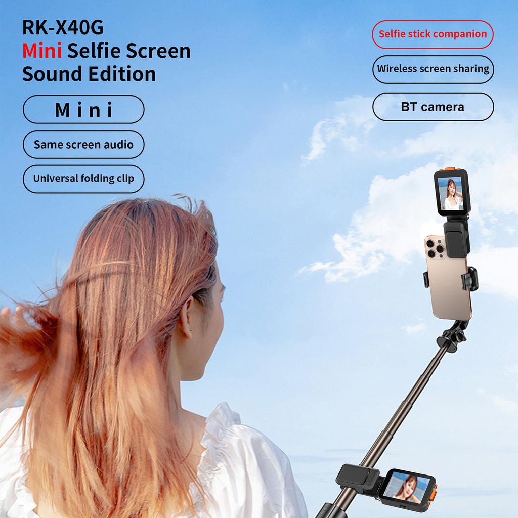 Smartphone Wireless Magnetic Monitor Screen with Clamp Rear Camera Selfie Magnetic Selfie Monitor Screen for iPhone Android