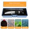 Refractometer Saltwater Aquarium, ATC Digital 0 - 10 Aquarium Optics Refractometer Salinity  For Saltwater Aquarium Salinity  with Rubber Handle for M