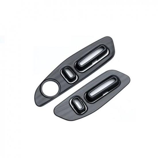Black Wood Grain Seat Button Handle Panel Cover Trim For Honda CR-V 2023-2024