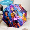 Custom Name Umbrella Hunter's Adventure K-Pop Umbrella 8-Frame for Travel, Camping, Casual Lightweight Portable, Essential for Family Gifts