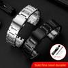 19mm 21mm Para Swatch pulsera de metal de núcleo sólido cadena de reloj cóncava convexa YVS400 451 YVB404 hombres de hierro mujeres banda de reloj de acero