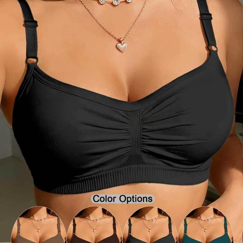 Frühling Sommer Dünner Einlagiger Cup Drahtloser BH für Damen Bequem Atmungsaktiv Tägliche Intimwäsche