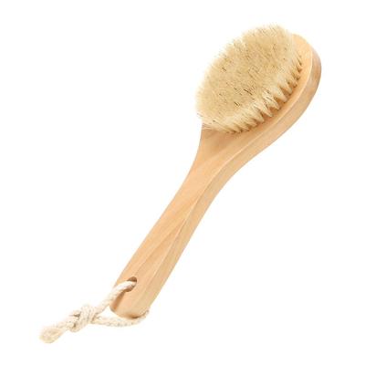 Soft Natural Bristle Wood Oval Body Bath Brush Shower Massage Scrubber
