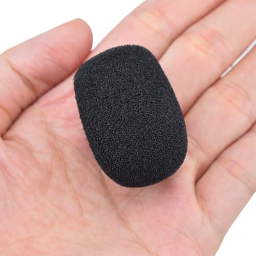 Replacement Microphone Sponges for Loudspeakers, Dustproof, Windproof, and Antibacterial, Black, Pack of 10 (30mm x 22mm, Inner Diameter 8mm)