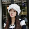 Imitation Mink Beret Women's Autumn and Winter Folded Octagonal Hat Casual Warm Hat