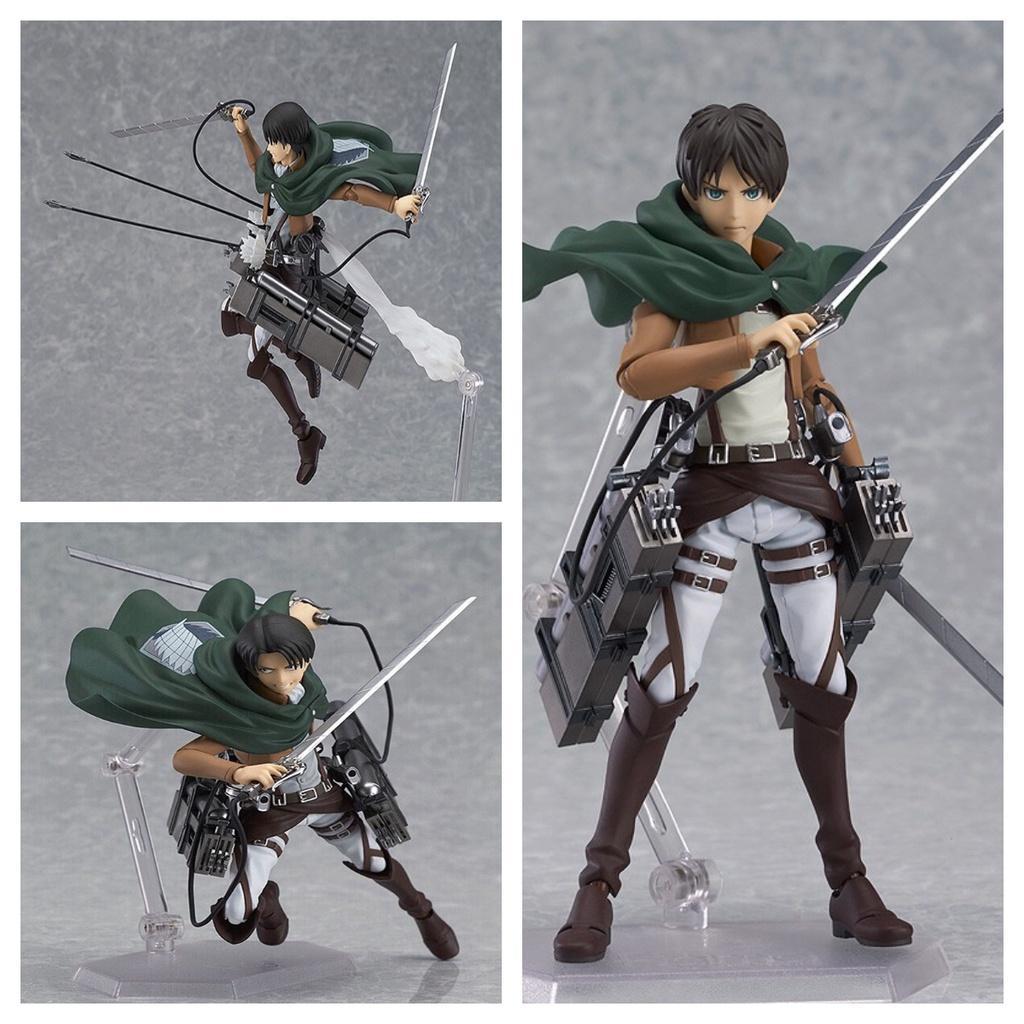 Attack On Titan Figma 15cm PVC Aksiyon Figürü Modeli Levi Eren Mikasa