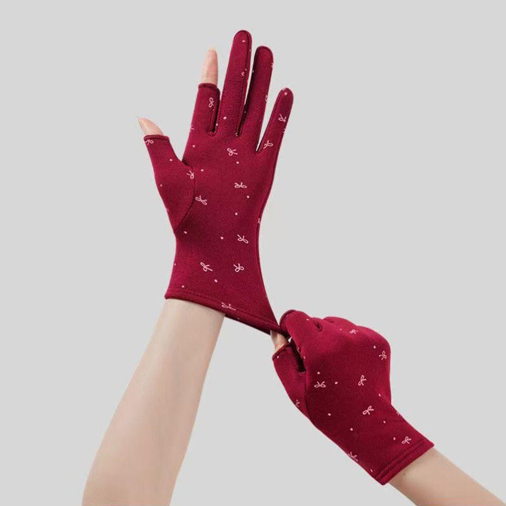 Winddichte Damen Winterhandschuhe Warme Fahrhandschuhe Modische Samt Fäustlinge Laufen