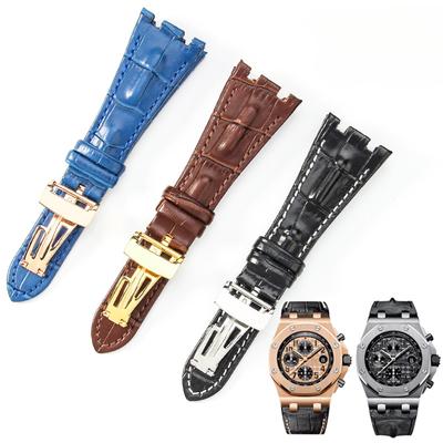 Cow Leather Watch Strap for AP Royal Oak Offshore Ap15710 15703 15706 26470 26170 26133 26471Sweatproof Folding Buckle 28mm