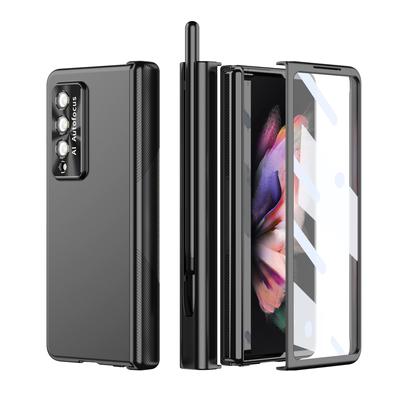 Fall Protection Glass Film Protector Case For Samsung Galaxy Z Fold 4 5g Fold4 Fold3 Fold 3 S Pen Holder Fashion Phone Cover