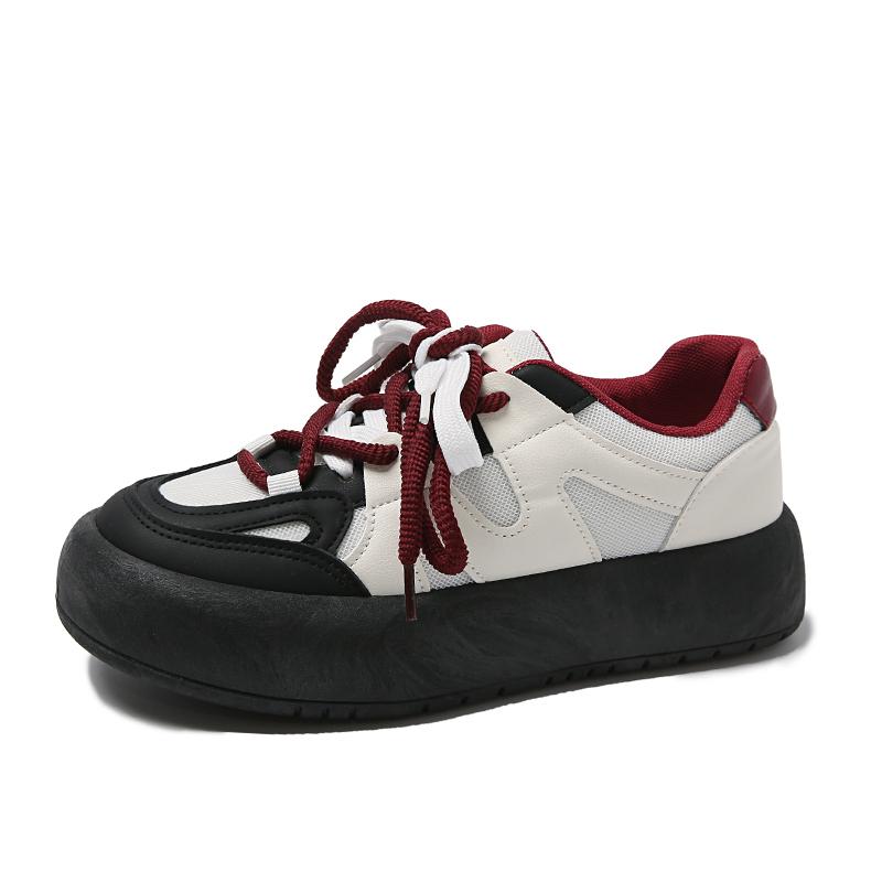 

Женские элегантные дизайнерские туфли на шнуровке из вулканизированной стали, женская весенняя новая простая однотонная обувь для отдыха на открытом воздухе, для офиса и спорта 35