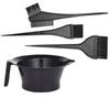 CRIYALE 4-teiliges Haarfärbepinsel- und Schalen-Set für Damen und Herren, für Salon und Friseursalon, Haarfärben 3 Pinsel mit Schale, (Schwarze Farbe)(Packung mit 1