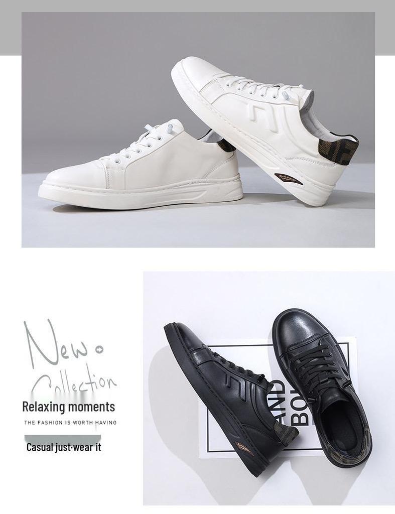 Autumn 2025 Trendy Men's Genuine Leather Slip-on Casual Sneakers 1292