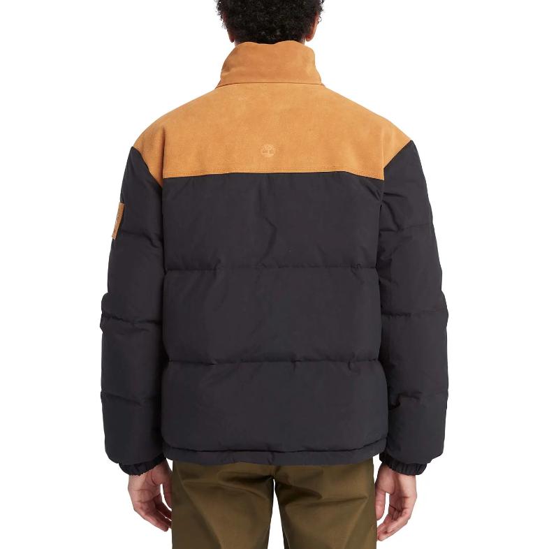 Timberland Color Block Stand Collar Zip Long Sleeve Jacket Men Jacket Black TB0A6G2N001