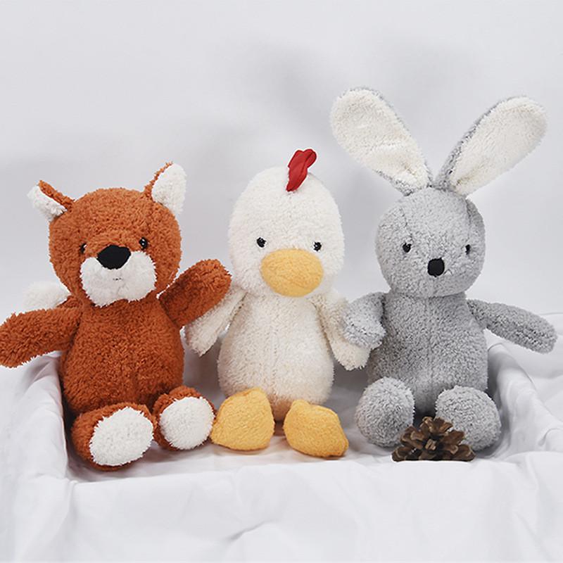 Plush Dog Chicken Animal Toy With Pp Cotton Filling For Kids And Teens Bed Decor