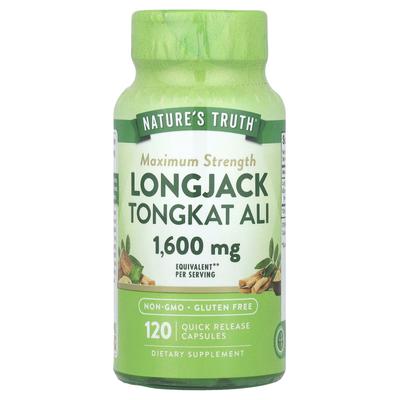 Longjack Tongkat Ali, Maximale Kracht, 1.600 mg, 120 snel oplosbare capsules (800 mg per capsule)