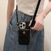 Luxury Crossbody Leather Cover for IPhone 15 14 Plus 13 12 11 Pro Max XS XR X Lanyard Card Holder Pocket Wallet Phone Case