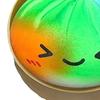 Lachender gedämpfter Teigball Stressball mit Dampfgarer Anti-Angst Mehrfarbig Cartoon-Knödel Quetschspielzeug Weicher simulierter Teigball Fidget Sensorikspielzeug