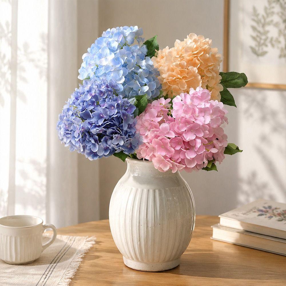 Bride Bouquet Artificial Rice Ear 6 Fork Simulation Ball Chrysanthemum Party Decoration