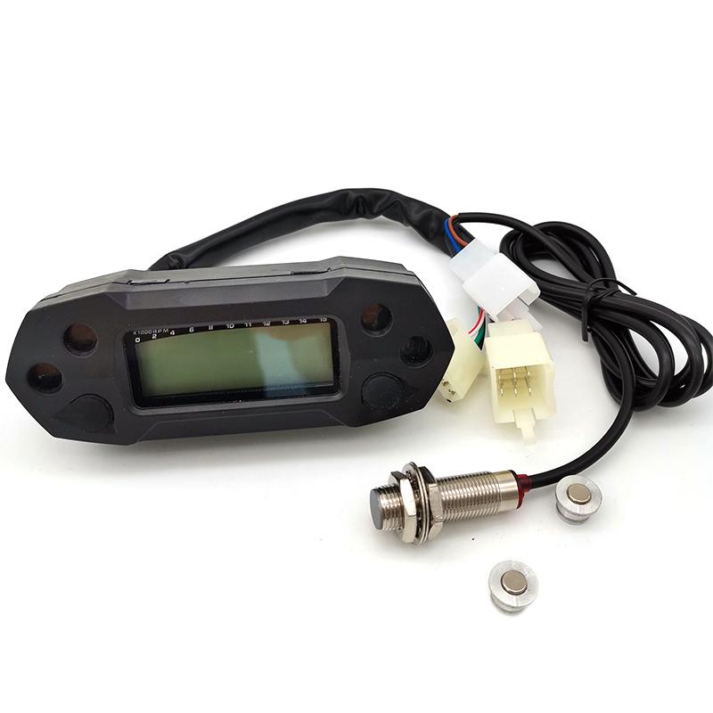 Universal Motorcycle LCD Mini Speedometer Digital Odemeter Electric Injection and Carburetor Meter