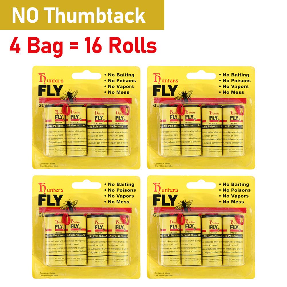 4-40Rolls Fly Sticky Paper Strong Glue Strip Flying Insect Bug Mosquitos Catcher Double Sided Flying Insect Catching Pest Contro