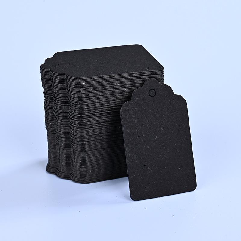 50x30 Kraft Paper Flower Head Blank Hang Tag - European Handwritten Message Bookmark Gift