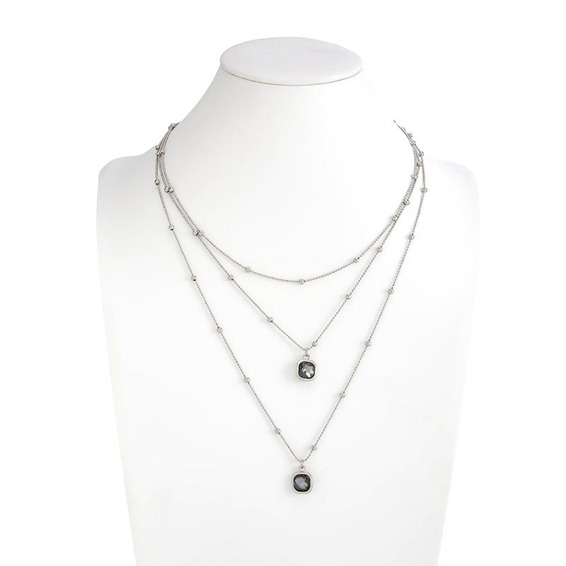 Retro  Square Long Pendant Necklace For Women Minimalist Multi Layer Clavicle Chain Sweater Chain Jewelry Gifts