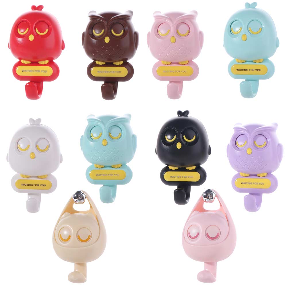 2pcs Self-adhesive Animal Decorative Hook Cartoon Wall Shlef Hanger  Storage Rack