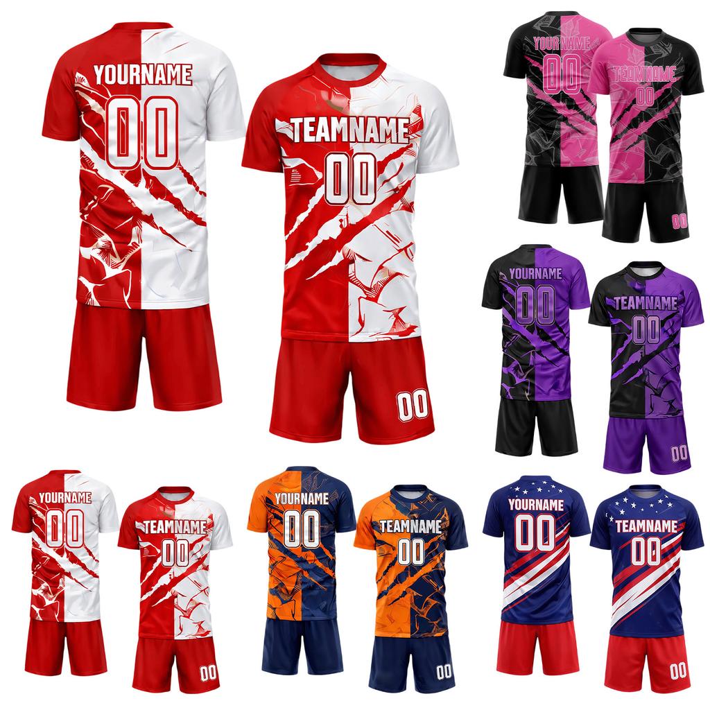 DIY Soccer Set for Men - 2 Piece Uniform, Plain Soccer Jerseys for Customization
