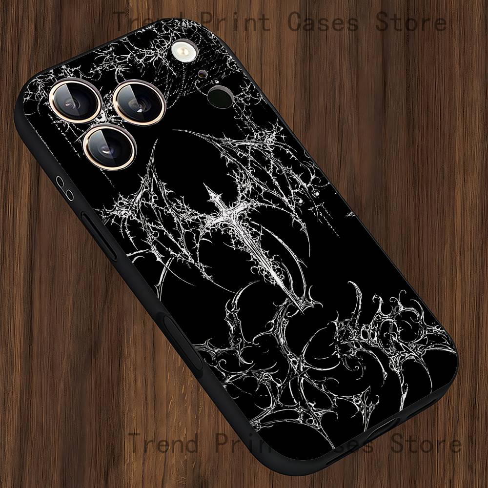 

Cyber Sigil Cross Goth Phone Case For iPhone 14,16,12,13,15,11,17,Pro,Max,Plus,E,Air,Mini Soft Cover iPhone12PRO