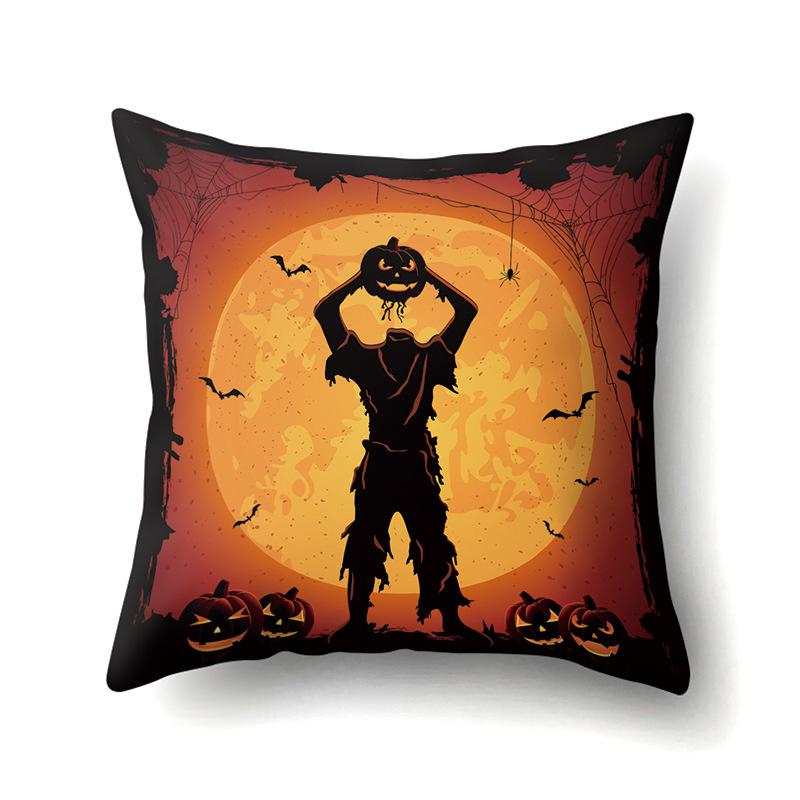 Halloween Pillowcase Car Waist Pillow Pumpkin Sofa Cushion Cover Office Home Living Room Pillowcase