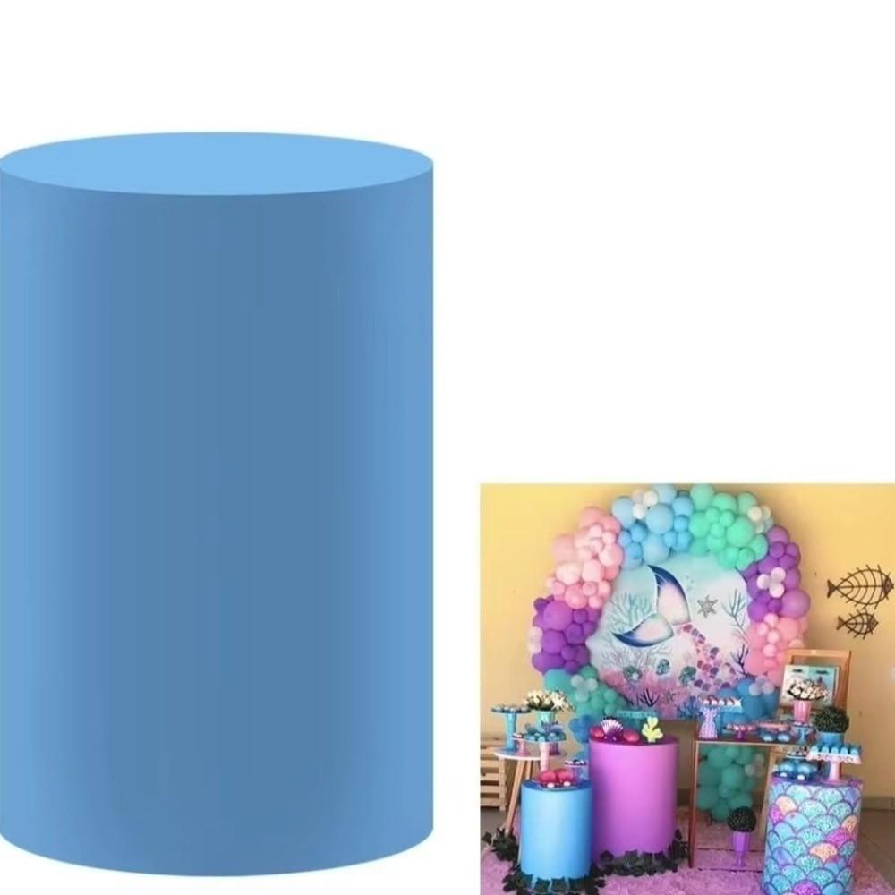 Polyester-Zylinderabdeckung Wiederverwendbare Dekorationsstütze DIY-Desserts Tischdecke Kuchenständer-Kulisse