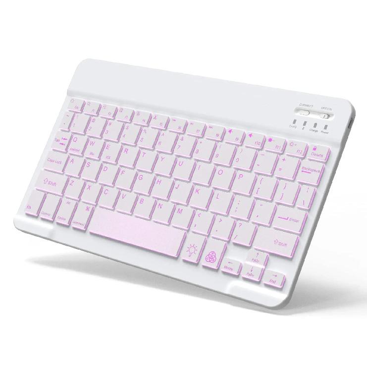 Silm bluetooth Keyboard for ipad Arabic and English 78 Key Wireless External Keyboard with Backlight bluetooth