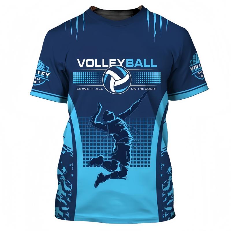 Fashion Volleyball Graphic T Shirts For Men Summer Casual Sports Wear 3D Printed T-shirts Loose Quick Dry Tees Tops
