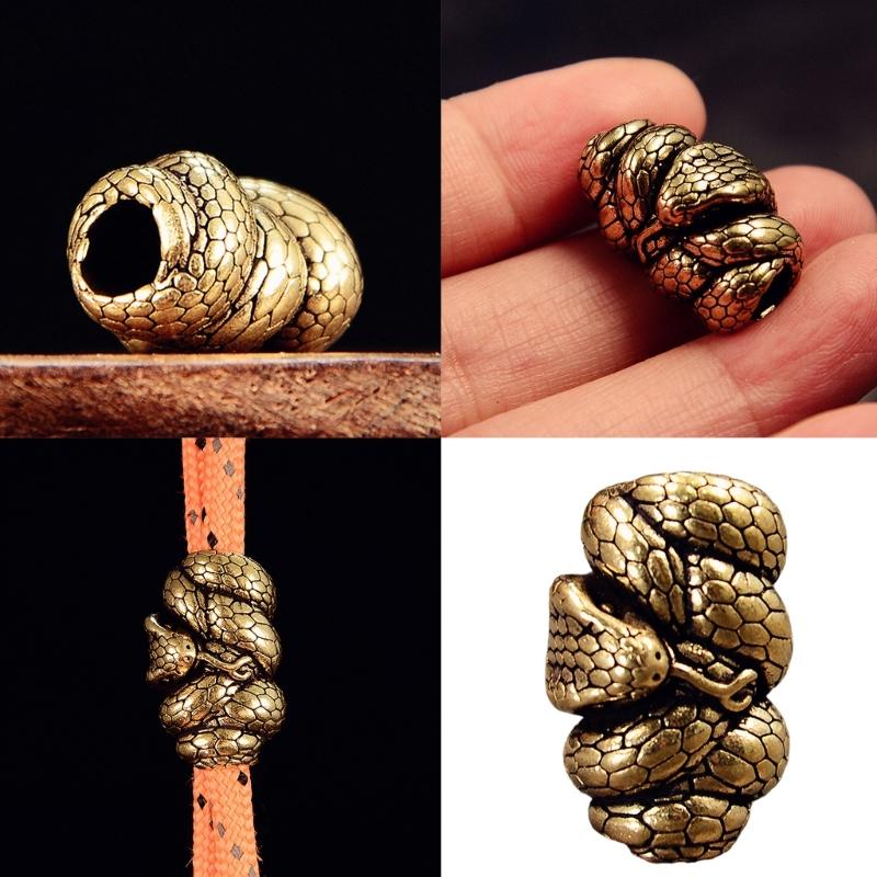 Unique Snake Serpents Metal Beads Pendant for Paracord and DIY Enthusiasts Jewelry Making Paracord Bead