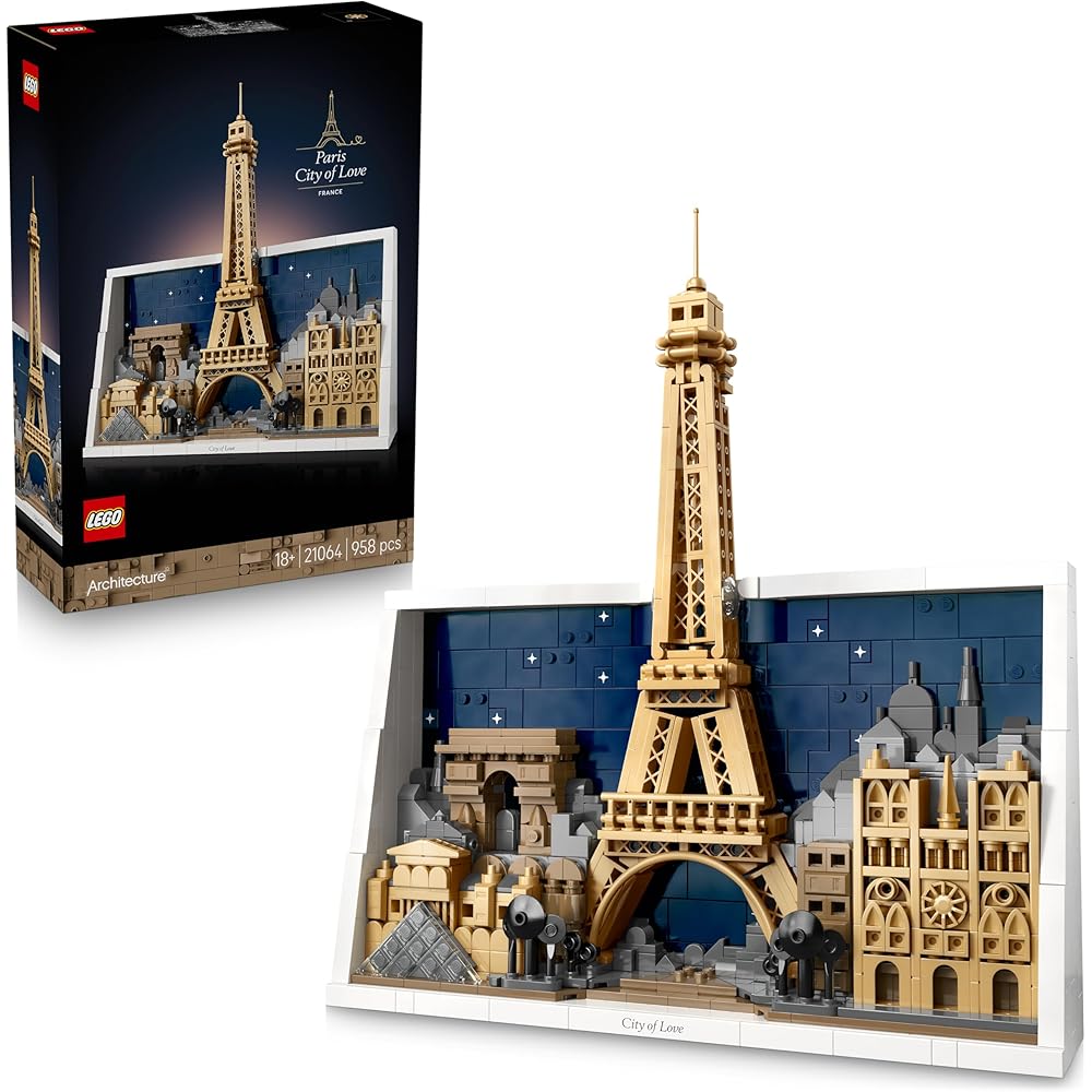 LEGO Architecture Paris Toy Building Blocks 21064 for Home Decor Gift for Men Women