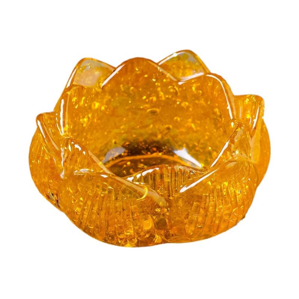 Lotus Shape Crystal Incense Holder Creative Jewelry Storage Container  Crystal Storage