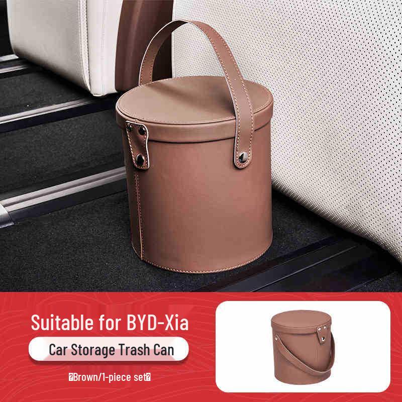 BYD Xia Car Onboard Round Trash Can - Interior Storage Box & Modification Accessory