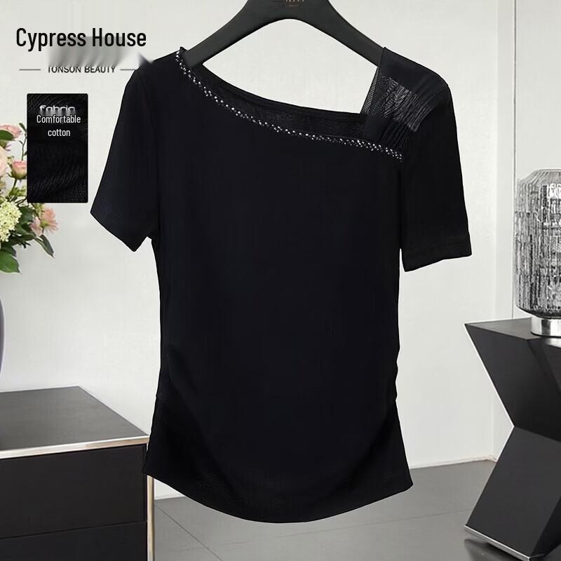 Women s Beaded Short Sleeve T-Shirt L