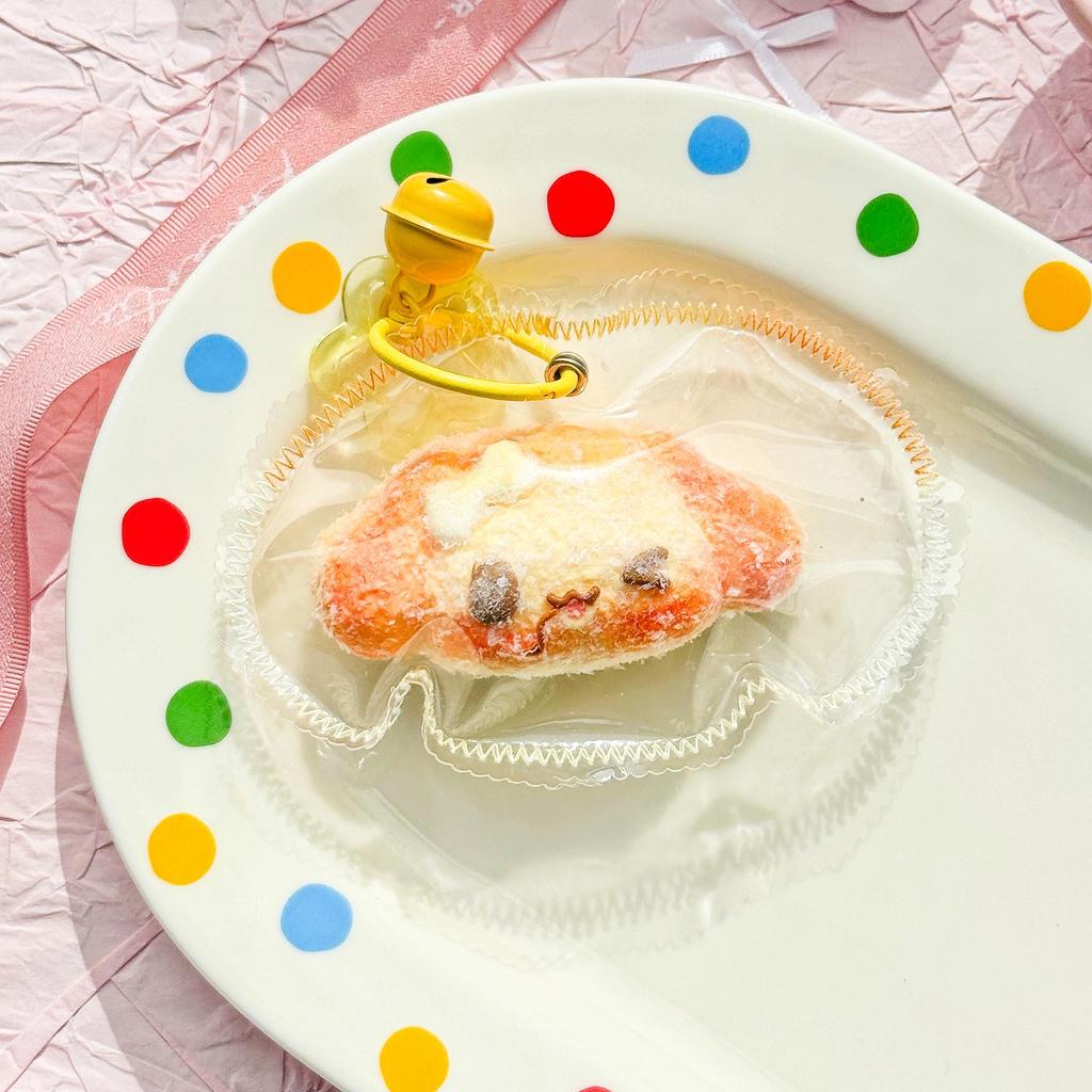 Silicone Animal Head Pendant Pinch Toy - Vintage Cream Clay Decompression Accessory