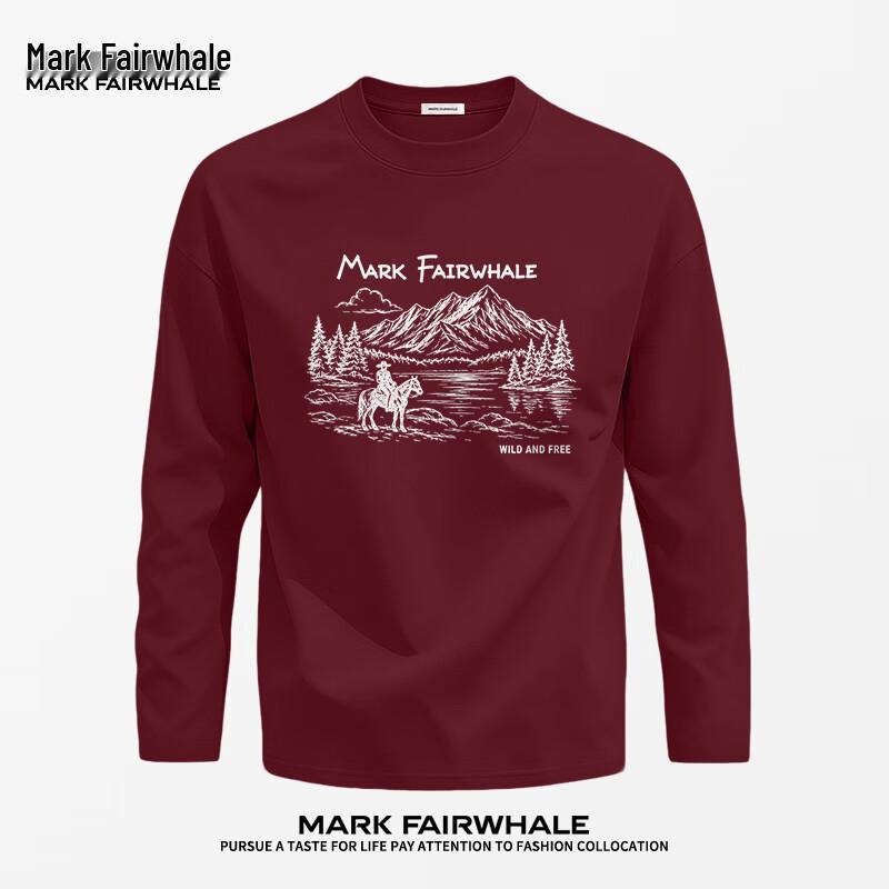 Mark Fairwhale 200g Heavyweight Breathable Cotton Long-Sleeve T-Shirt