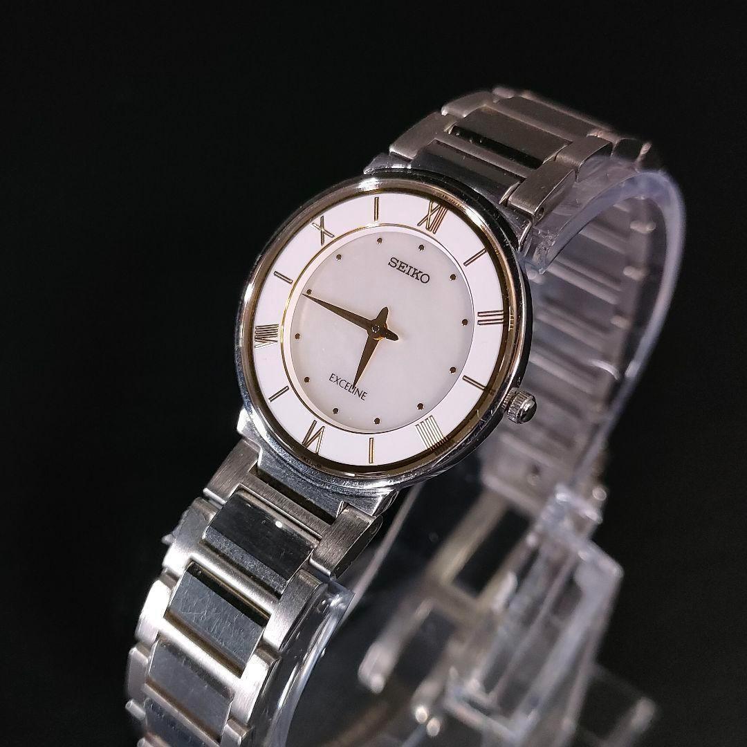 

[USED] SEIKO Exceline 4J40 White Gold Quartz
