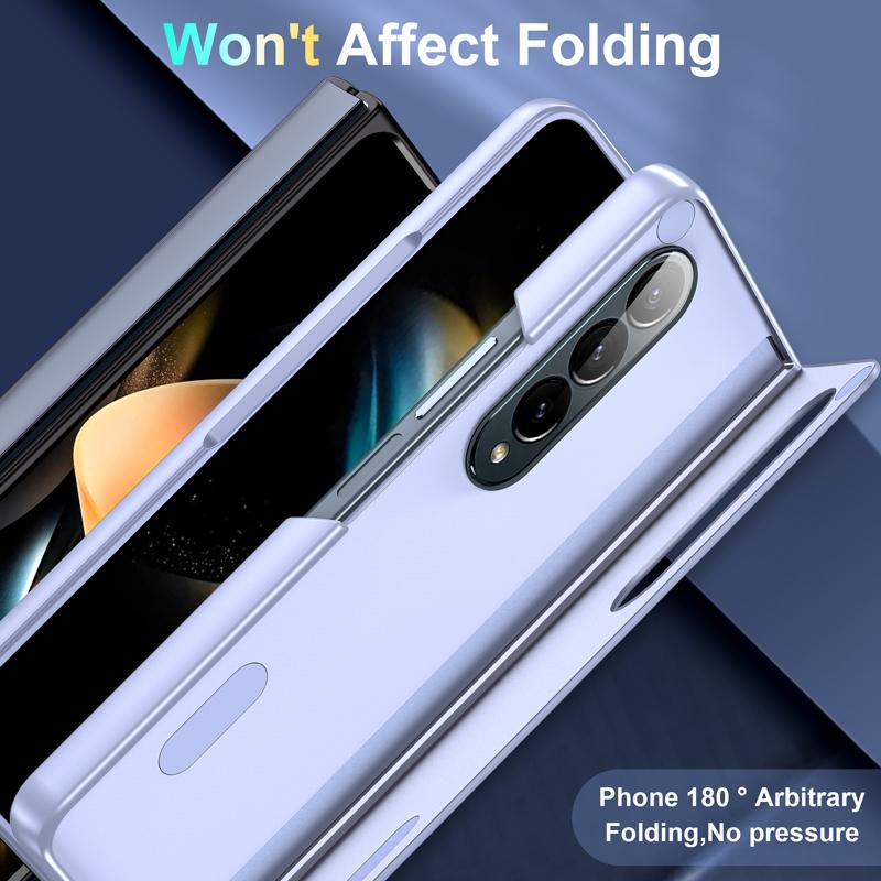 For Samsung Galaxy Z Fold 4 5 6 7 Case Ultimate Touch Feeling PC Bracket Folding Anti-fall Full Protection Cover for Z Fold4 5