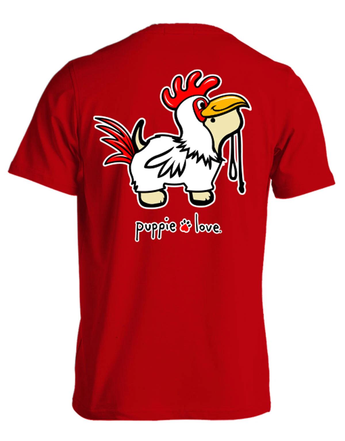 New PUPPIE LOVE ROOSTER PUP T Shirt PUP S