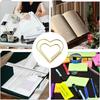 100 Pcs Heart Shaped Paper Clips Cute Decorative Fancy Mini Small Paperclips for Wedding Decoration Office School Home Desk Organizers Supplies Gold