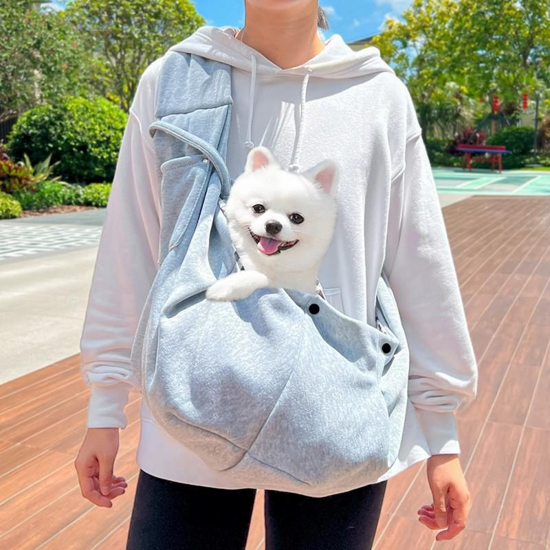 Portable Foldable Pet Carrier Bag Small To Medium Dogs Cats - Adjustable Shoulder Strap Soft Fabric Multiple Colors