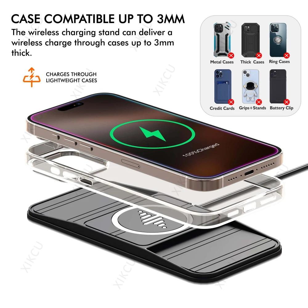 Non-Slip Wireless Car Charger Pad DIY Crop Charging For iPhone 17 16 Pro Max 15 14 13 12 Samsung Xiaomi Fast Charging Station
