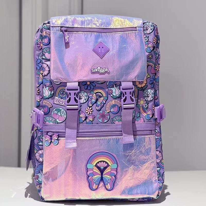 Smiggle Australia Ultra-light Large Capacity Double Shoulder Trolley Backpack for Primary School Students