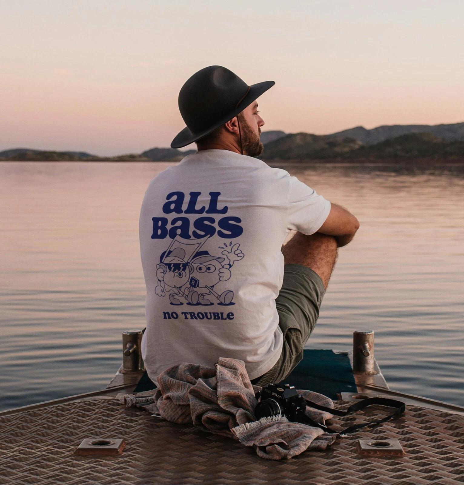 

Unisex Slim Fit T-Shirt - All Bass Stylish Original Student Summer Cute Fishing 3XL