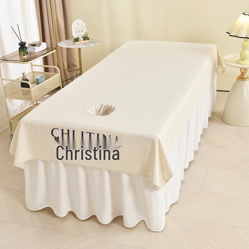 Customizable Massage Bed Sheet with Face Hole - Anti-Dirty and Enlarged for Salon Use