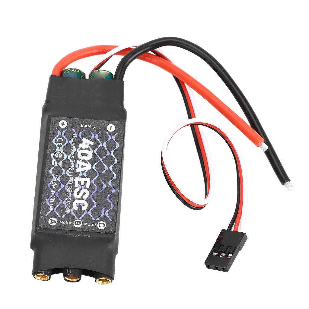 Brushless ESC 40A Black Brushless ESC for RC Fixed Wing Aircraft Short Cable Version Without Plug